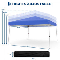 Garvee Pop Up Pavillon 3×3 m, Wasserdicht, UV-Schutz, Höhenverstellbar, Stahlrahmen, Blau