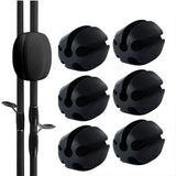 Garvee Angelrutenhalter 6er-Set, Silikon, Flexibel, Mit Gummikugelclip, Für Outdoor Angeln, Schwarz - Schwarz