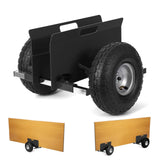 Garvee Schwerlast Plattenwagen Panel Dolly 272 kg Tragkraft Verstellbare Klemmhalterung Stahlrahmen 25 cm Luftreifen Geländegängig Für Baustelle Werkstatt Garten - Schwarz (Qualitätsverbesserung)