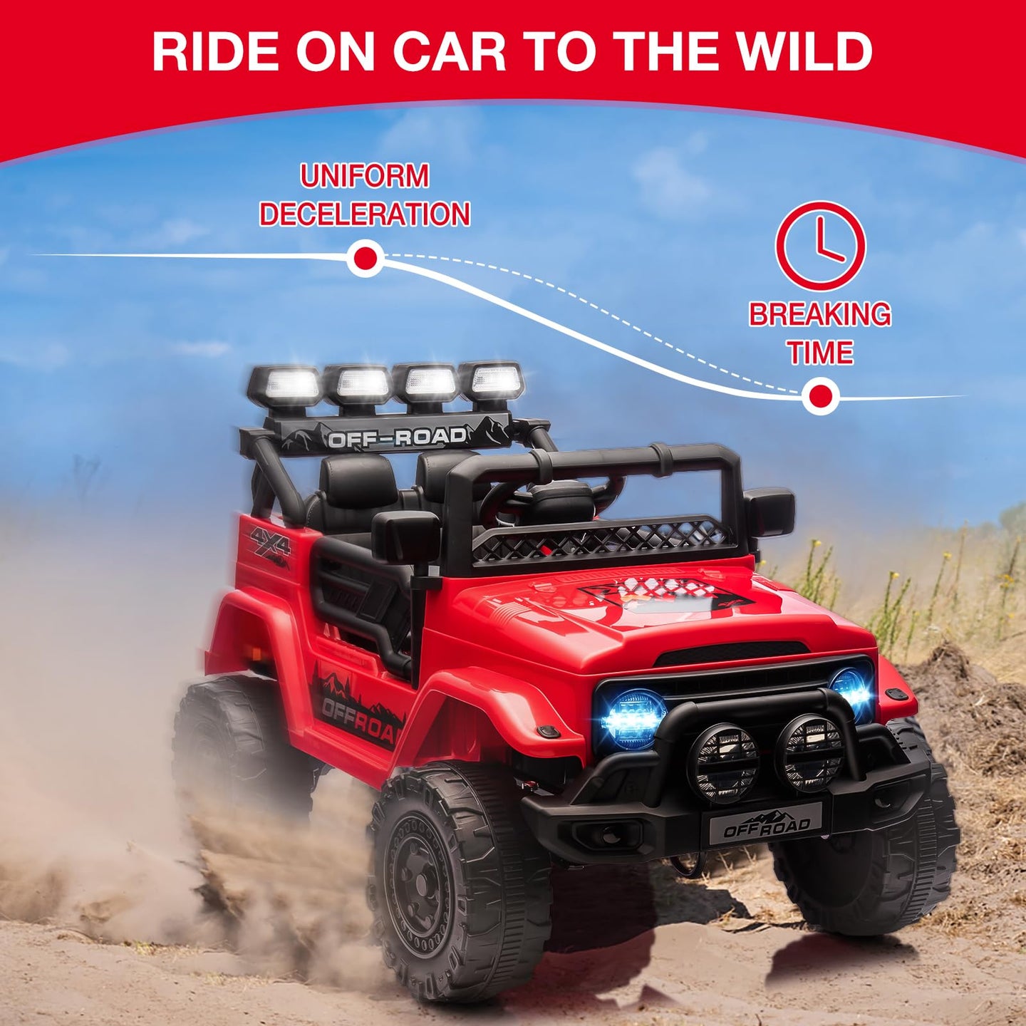 GARVEE Kinder-Elektroauto mit 2,4 GHz Elternfernbedienung