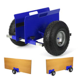 Garvee Schwerlast Plattenwagen Panel Dolly 272 kg Tragkraft verstellbare Klemmhalterung Stahlrahmen 10" Luftreifen geländegängig für Baustelle Werkstatt Garten - Blau (Qualitätsverbesserung)