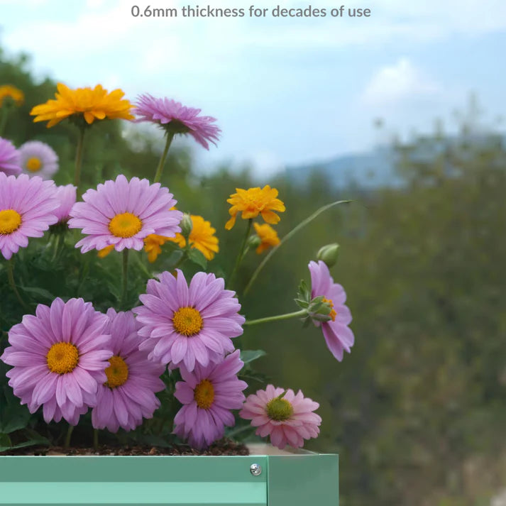 Garvee Metall Hochbeet 240 × 120 × 60 cm – Pulverbeschichtet, Offener Boden, Robust für Gemüseanbau