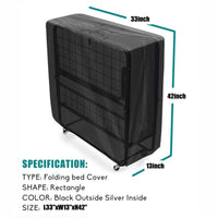 Garvee Klappbett Abdeckung, Wasserdicht, Mit Reißverschluss, 84×33×107 cm
