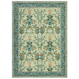 Garvee Waschbarer Vintage-Blumenteppich – Rutschfester Kurzflor mit Gummirücken für Wohnzimmer, Schlafzimmer & Küche – Frühlingsgrün, 200x290 cm, Deutschland