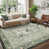 Garvee Waschbarer Faltbarer Teppich Kaschmir-Optik Weich & Pflegeleicht 100% Polyester Rutschfeste TPR-Rückseite Bedruckt Wohnzimmer Schlafzimmer Flur