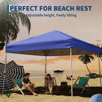 Garvee Pop Up Pavillon 3×3 m, Wasserdicht, UV-Schutz, Höhenverstellbar, Stahlrahmen, Blau