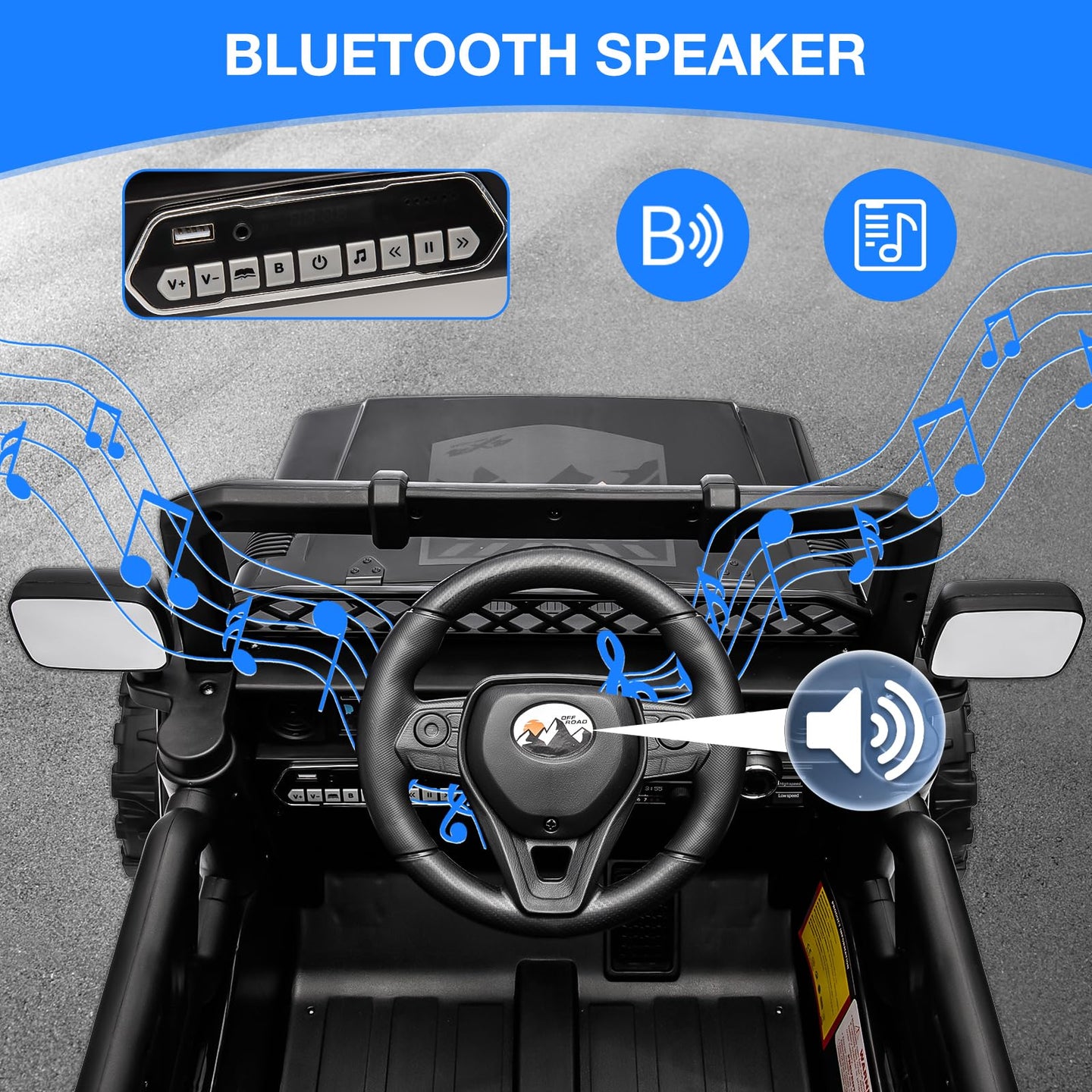 GARVEE Kinder-Elektroauto mit 2,4 GHz Elternfernbedienung