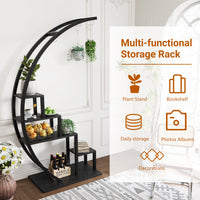 Garvee Pflanzenständer 2er Set – 5-stufig, Metall, Halbrund, 142 cm Höhe, Schwarz