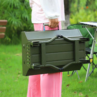 Garvee BBQ Grill Tragbarer Faltgrill Outdoor Holzkohlegrill Campinggrill Große Grillfläche für 3-6 Personen Picknick Garten