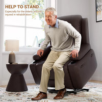 Garvee Power-Lift-Sessel – Elektrisch, Wärme & Massage, Verstellbar, PU-Leder, Seniorenhilfe, 95×95×104 cm