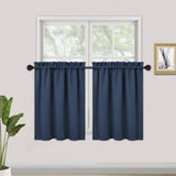GARVEE Verdunkelungs-Volants 2er-Set, Thermo-Fenstervolants 66 x 91 cm, Blickdicht & Wärmeisolierend für Wohnzimmer, Küche & Schlafzimmer, Marineblau - Marineblau