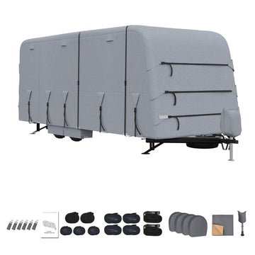 Garvee RV-Cover Für 22-24ft Travel Trailer, Extra Dick, Wasserdicht, Rip-Stop Material, Grau, Outdoor-Schutz