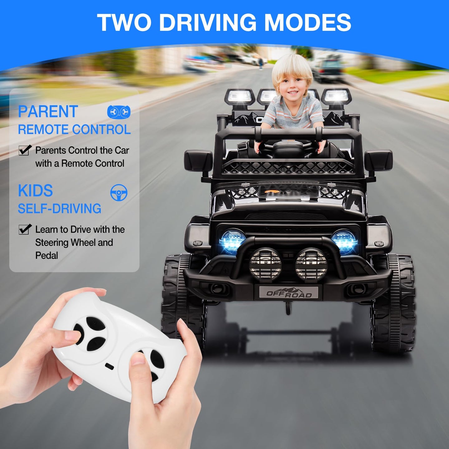 GARVEE Kinder-Elektroauto mit manuellem Modus und Elternfernbedienung