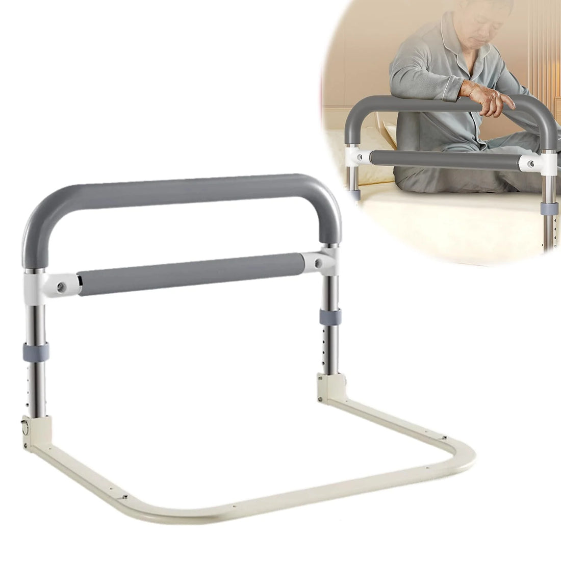 Garvee Bettgriff Aufstehhilfe für Senioren – Höhenverstellbar, Sicherer Rausfallschutz