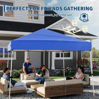 Garvee Pop Up Pavillon 3×3 m, Wasserdicht, UV-Schutz, Höhenverstellbar, Stahlrahmen, Blau