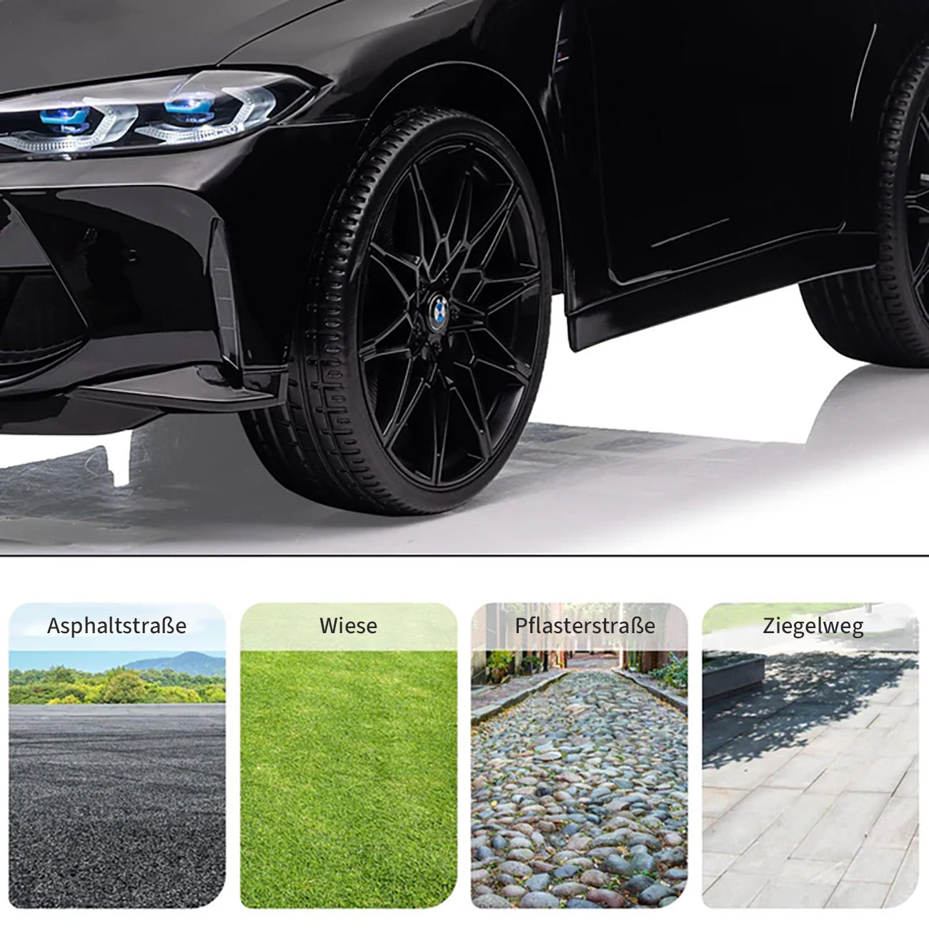 Garvee 12V BMW M4 Kinder Elektroauto – Schwarz, Fernbedienung, Musik, Für 3–8 Jahre