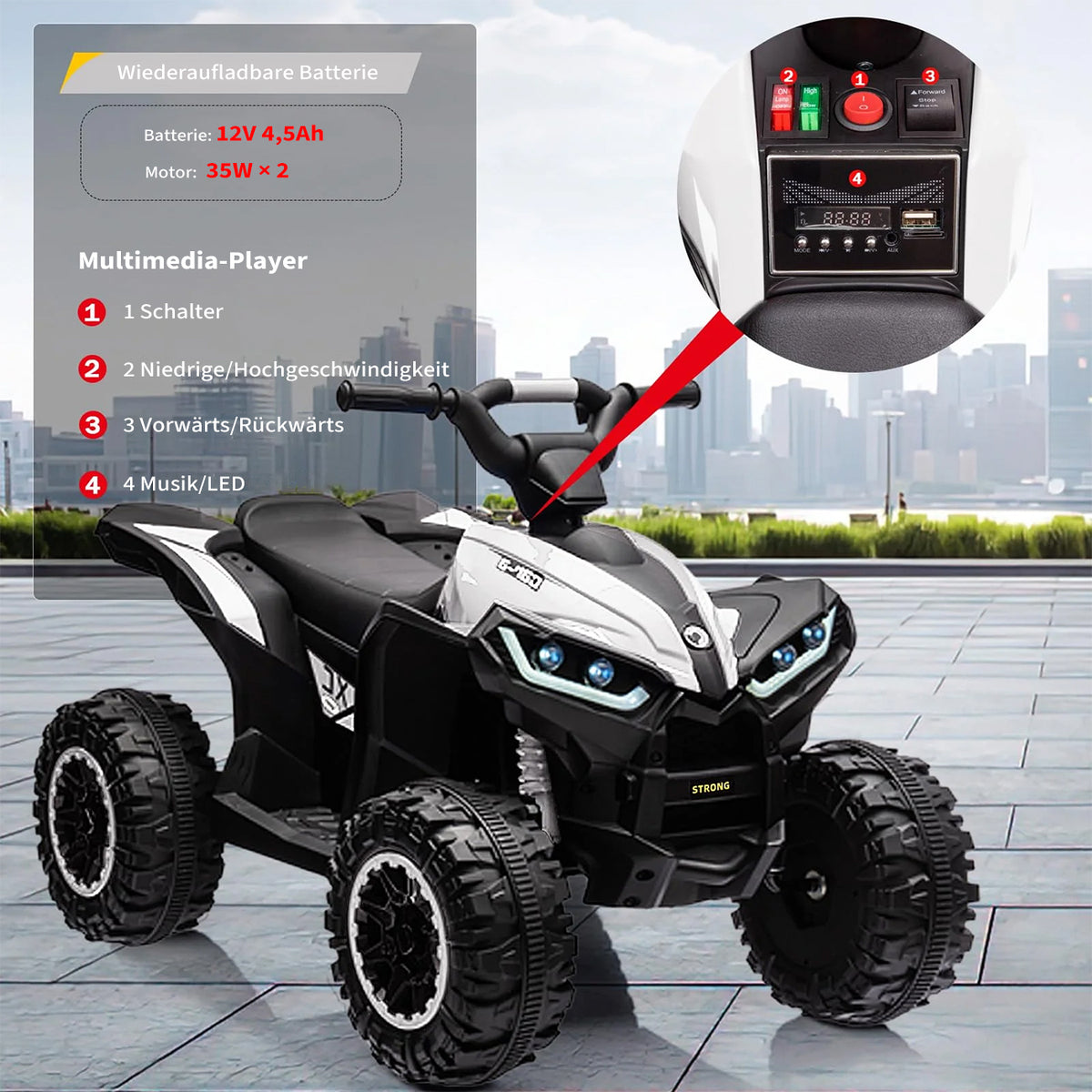 Kinder Elektroauto mit 12 V Akku