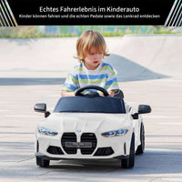 Garvee 12V BMW M4 Kinder Elektroauto – Weiß, Fernbedienung, Musik, Für 3–8 Jahre
