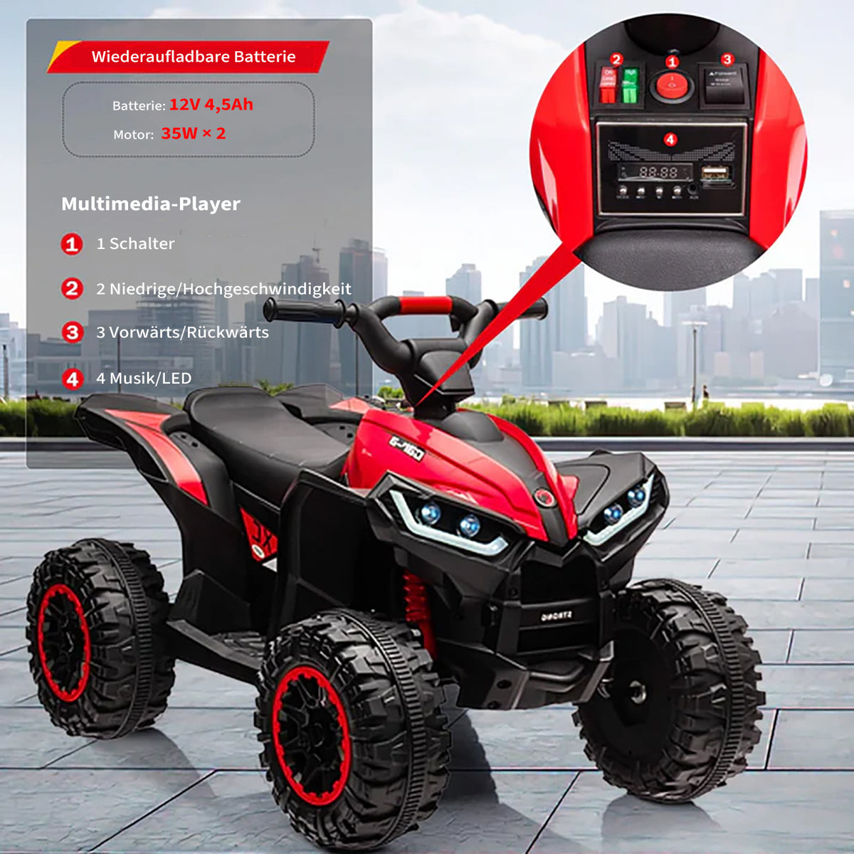 Kinder Elektroauto mit 12 V Akku