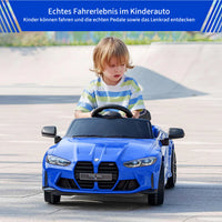 Garvee 12V BMW M4 Kinder Elektroauto – Blau, Fernbedienung, Musik, Für 3–8 Jahre