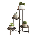 Garvee 4 Etagen Pflanzenständer Metall Blumenständer Indoor Outdoor, Faltbar, Schwarz, Stil B, 64cm - Schwarz