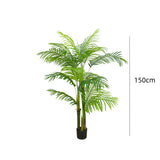Garvee Künstliche Palme 5ft Tropisch Realistisch Stabile Zementtopf Indoor Outdoor Wohnzimmer Büro Dekor Grün