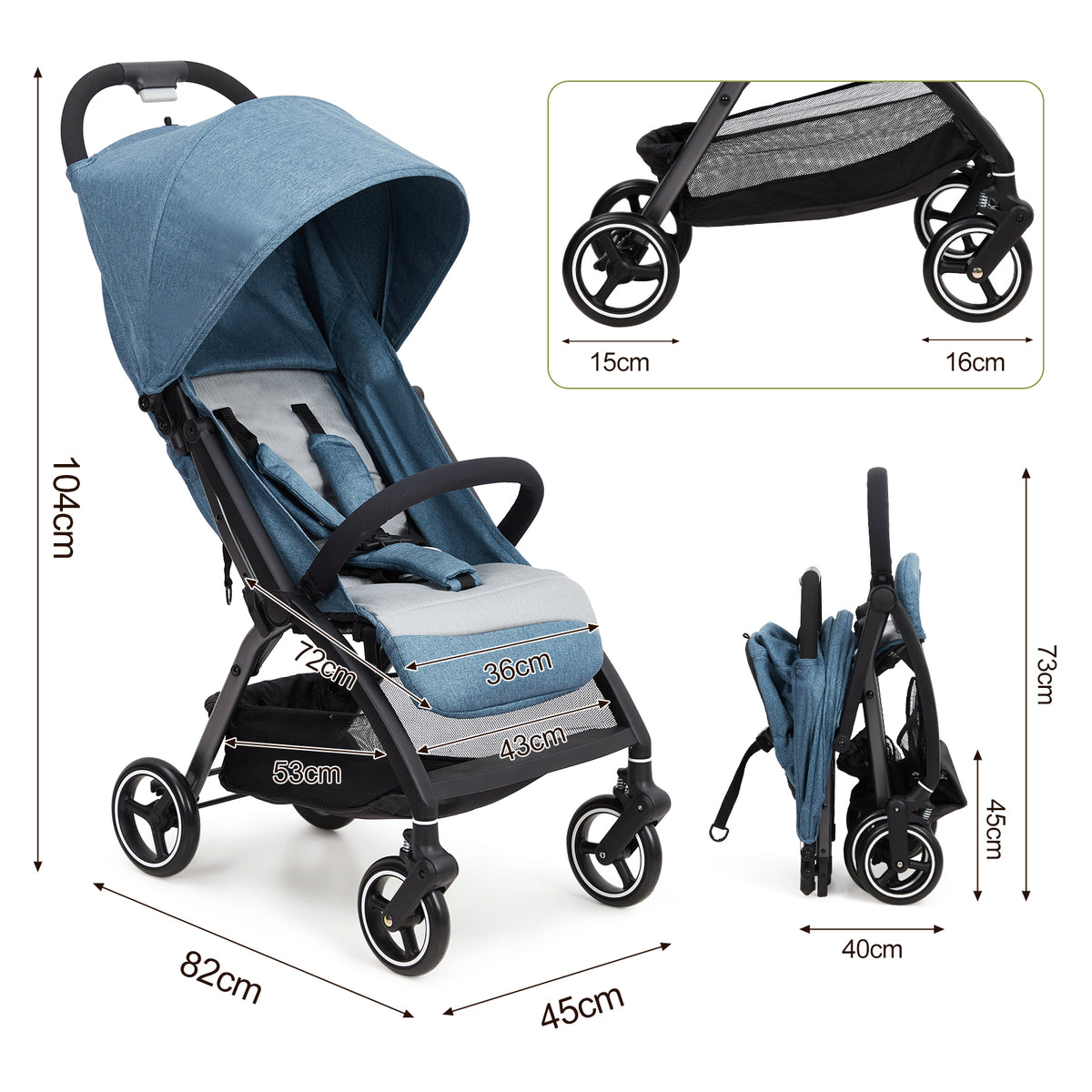 Reisekinderwagen mit Federung