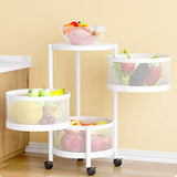 Garvee 3-Ebenen-Rollwagen Weiß 30x30x60 cm Mobiler Wagen für Haushalt Gastronomie Hotel - Weiß
