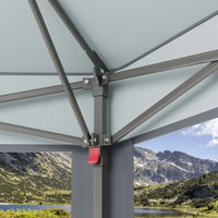 Garvee Hexagon Pavillon 4×4 m, Mit Moskitonetz, Wasserdicht, UV-Schutz, Höhenverstellbar, Grau