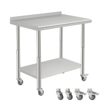 Garvee Edelstahl Arbeitstisch 91×61×89 cm, Mit Unterboden & Müllsackhalter, Für Küche & Gastronomie