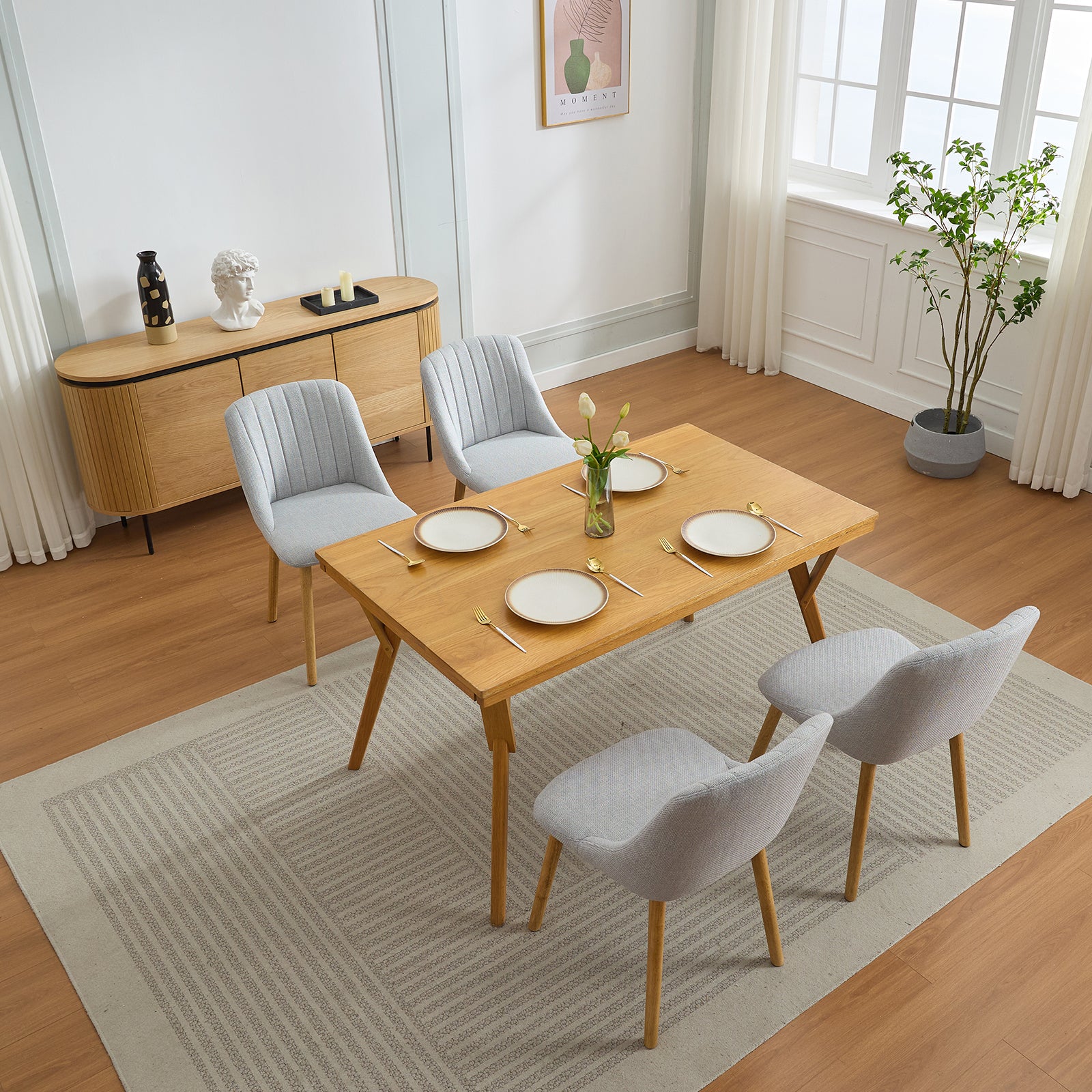 GARVEE Esszimmerstuhl 2er Set Polsterstuhl mit Rückenlehne, Metallbeine, Samt, komfortabel, modern, für Esszimmer und Wohnzimmer