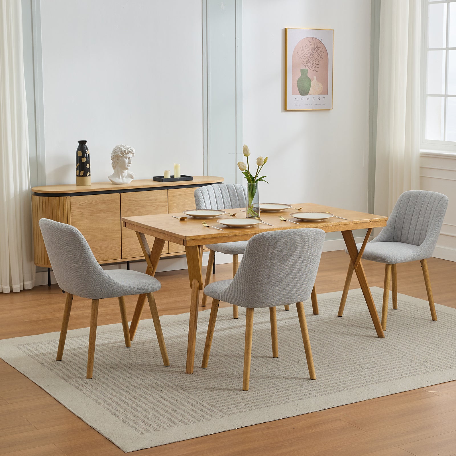 GARVEE Esszimmerstuhl 2er Set Polsterstuhl mit Rückenlehne, Metallbeine, Samt, komfortabel, modern, für Esszimmer und Wohnzimmer