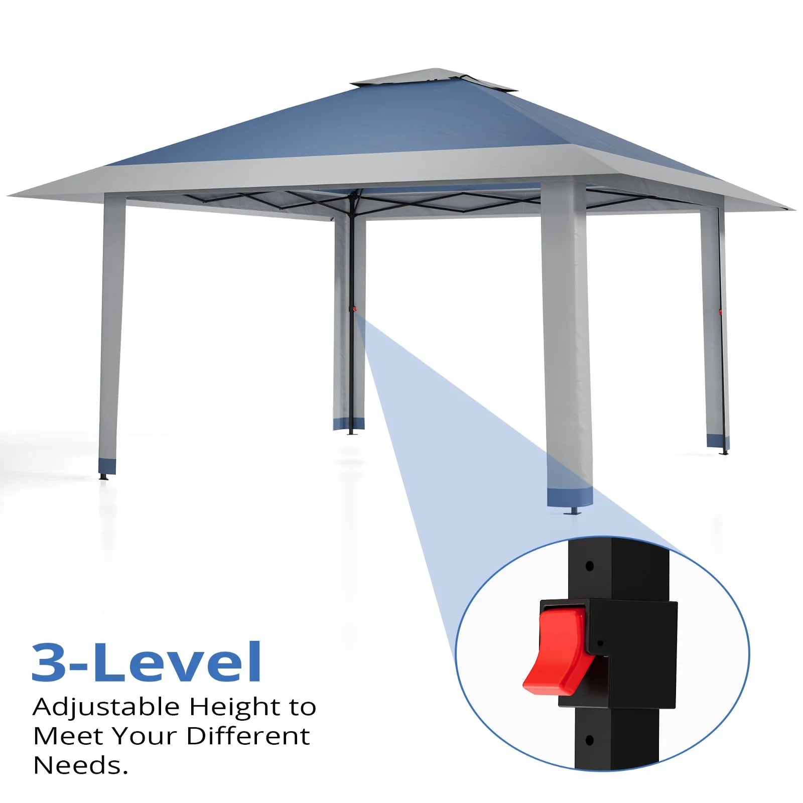Garvee Pop Up Gazebo 4×4 m, Mit Moskitonetz, Stahlgestell, Für Garten & Terrasse