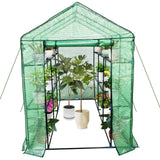Garvee Garten-Gewächshaus 56 x 83 x 75 Zoll – Stahlrahmen, 3 Etagen, Roll-Up-Tür, Tragbar - Grün