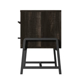 Garvee Nachttisch Mit 2 Schubladen, Moderner Beistelltisch, Lichtes Holz, Metallbeine, Schlafzimmer & Wohnzimmer, Robust, Stauraum - Wie gezeigt
