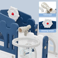 Garvee 8-in-1 Kinder Rutsche – Klettern, Basketballkorb, Tunnel, Stauraum, Modernes Design, 1–3 Jahre