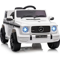 GARVEE Kinder Elektroauto Mercedes Benz G63 AMG 12V Weiß Mit Fernbedienung Für Kinder Ab 3 Jahre