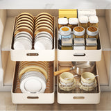 Garvee Teleskopschublade mit Abtropfgestell 24,5 × 39,7 × 7,5 cm, Geschirr-Organizer für Küchenschrank & Bad, Weiß, ausziehbar, mit Stauraum - Weiß