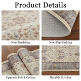 Garvee Marokkanischer Teppich 240x340cm Baumwollmischung Rutschfest Boho-Stil Wohnzimmer Schlafzimmer Küche - Beige