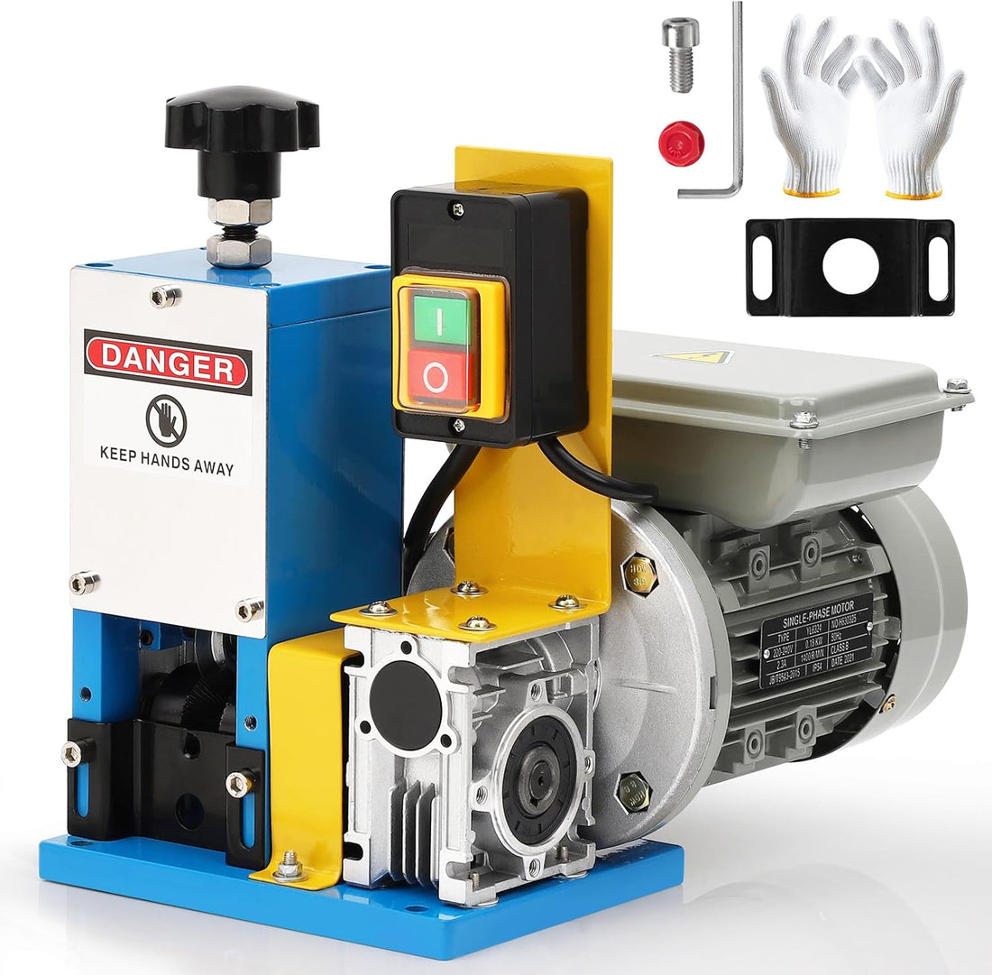 Garvee Elektrische Kabelschälmaschine 1,5–25 mm, 18 m/min, Profi-Abisolierer für Kupferrecycling