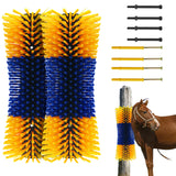 Garvee Livestock Scratching Brush Für Pferde & Rinder, Robust, Sicher Montierbar, Vielseitig Für Bauernhof, Schwarz - Braun