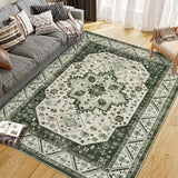 Garvee Vintage Boho Teppich 80 x 150 cm Rutschfest Waschbar Weicher Kurzflorteppich für Wohnzimmer Schlafzimmer Büro, marokkanisches Design, Kunstkaschmir, Graubraun