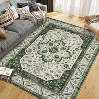 Garvee Vintage Boho Teppich 80 x 150 cm Rutschfest Waschbar Weicher Kurzflorteppich für Wohnzimmer Schlafzimmer Büro, marokkanisches Design, Kunstkaschmir, Graubraun