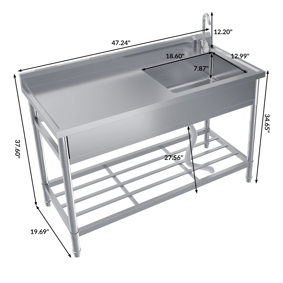 Verstellbare Beine – stabiler Stand