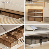 Garvee Klare Kunststoff-Unterbett-Aufbewahrungsboxen Mit Rollen Faltbar Großer Stauraum Für Schlafzimmer Und Kleine Räume - Transparentes Weiß