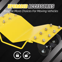 Garvee Schwerlast Rad-Dolly Set (4er-Set) – 8000 lbs (3629 kg) Tragkraft, 360° Lenkrollen mit Feststeller, für Auto, LKW & Motorrad (Gelb)