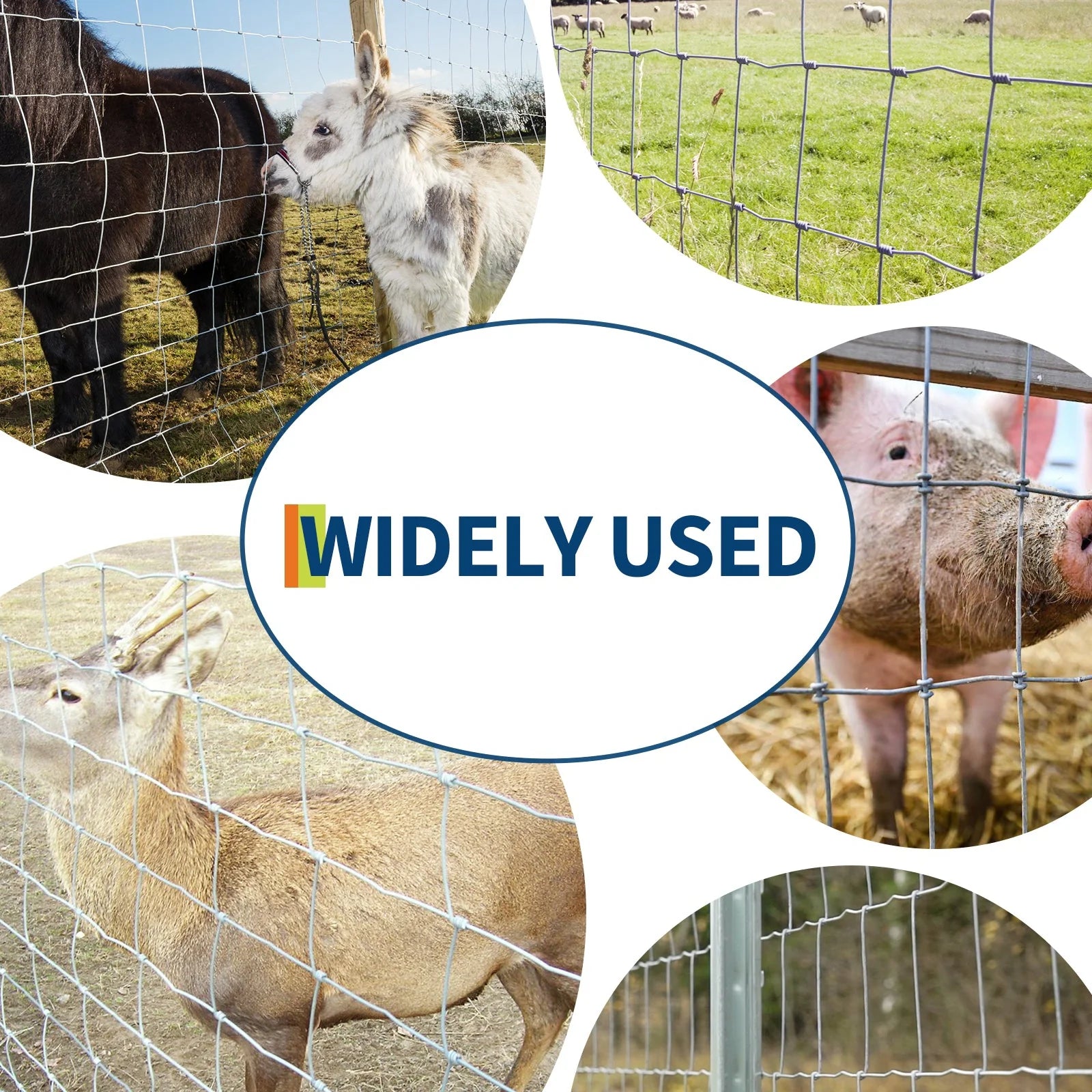 Garvee Rinderzaun 15GA Verzinkt, 1,2×50 m, Korrosionsbeständig für Vieh & Haustiere