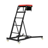 Garvee Schwerlast Auto Creeper Höhenverstellbar, 400 lbs Tragkraft, 125-175 cm Höhe, mit gepolstertem Deck und Lenkrollen  (Schwarz) - Schwarz