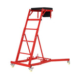 Garvee Schwerlast Auto Creeper Höhenverstellbar, 400 lbs Tragkraft, 125-175 cm Höhe, mit gepolstertem Deck und Lenkrollen (Rot) - Rot