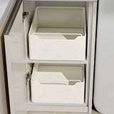 Garvee Ausziehbare Schublade Küche, Metall Küchenorganisator, Kein Bohren, Weiß, 20cm B x 43cm T x 14cm H - Wie gezeigt
